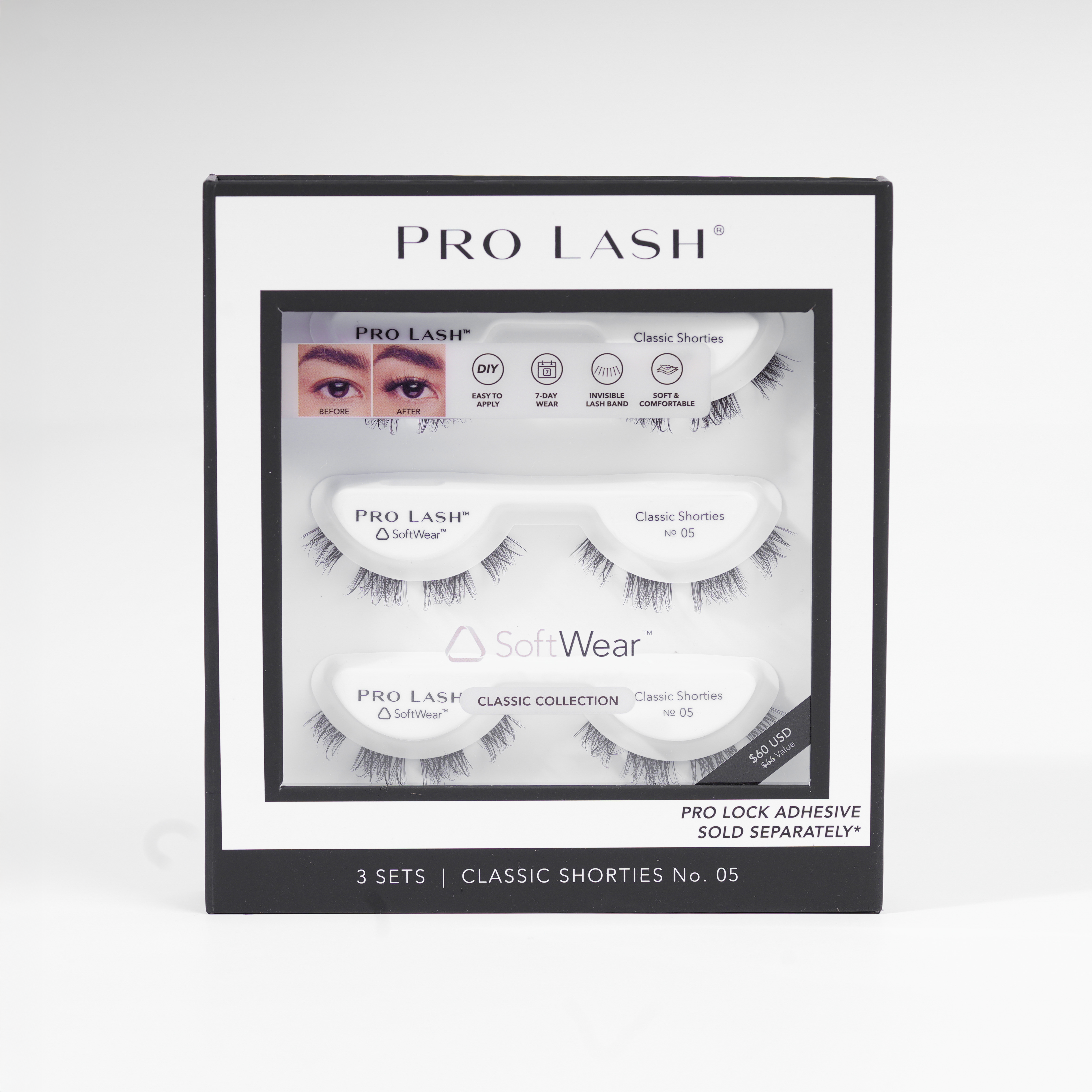 Pro Lash - Wholesale False/Fake Eyelashes - Classic Shorties No. 056