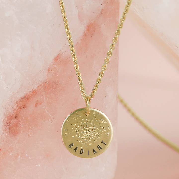 Christina Kober Designs - Wholesale Pendant/Charm Necklace - MINI COIN NECKLACE | stamped circle pendant1
