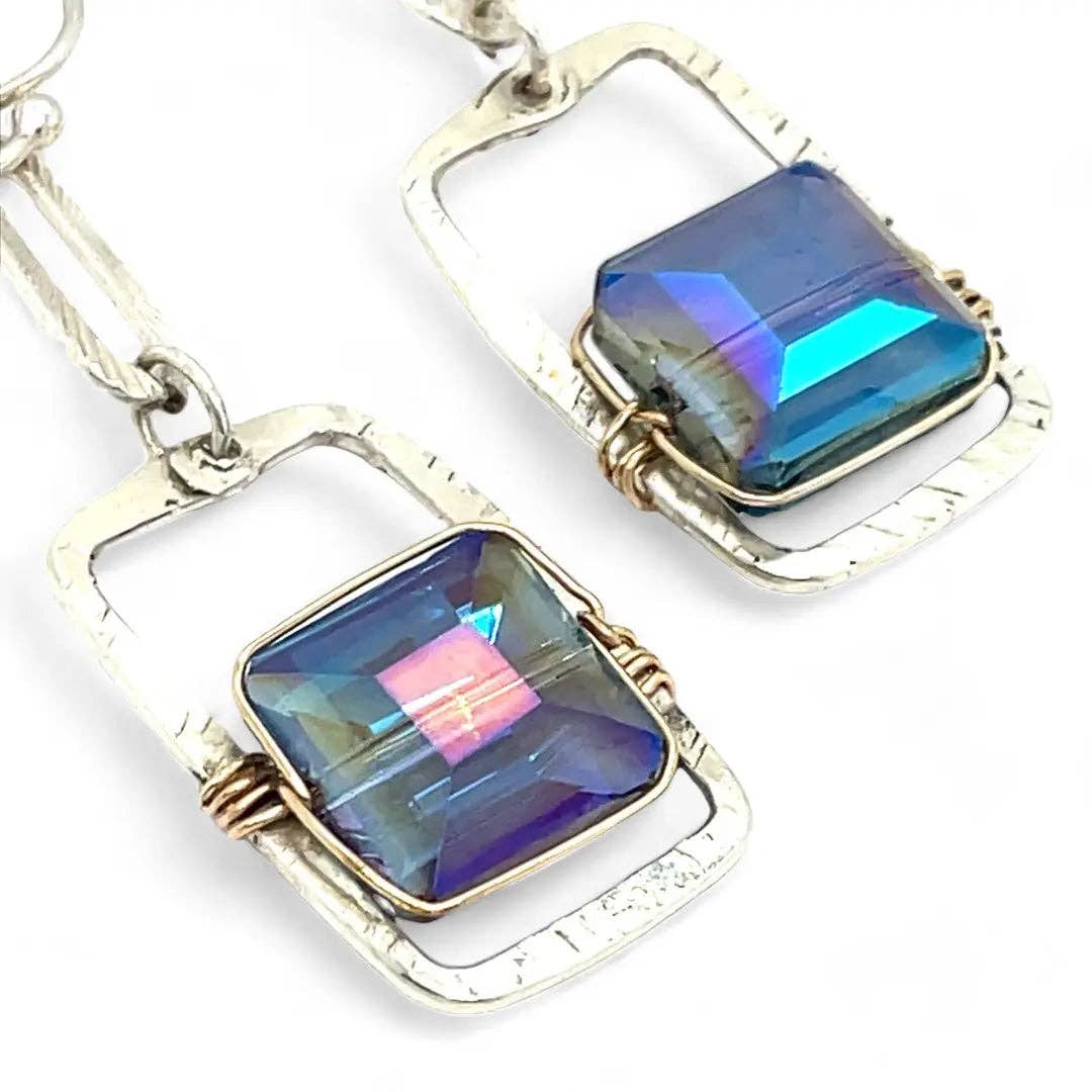 Art by any Means Jewelry - Wholesale Dangle Earrings - Tiny Tile Crystal Earrings E834512