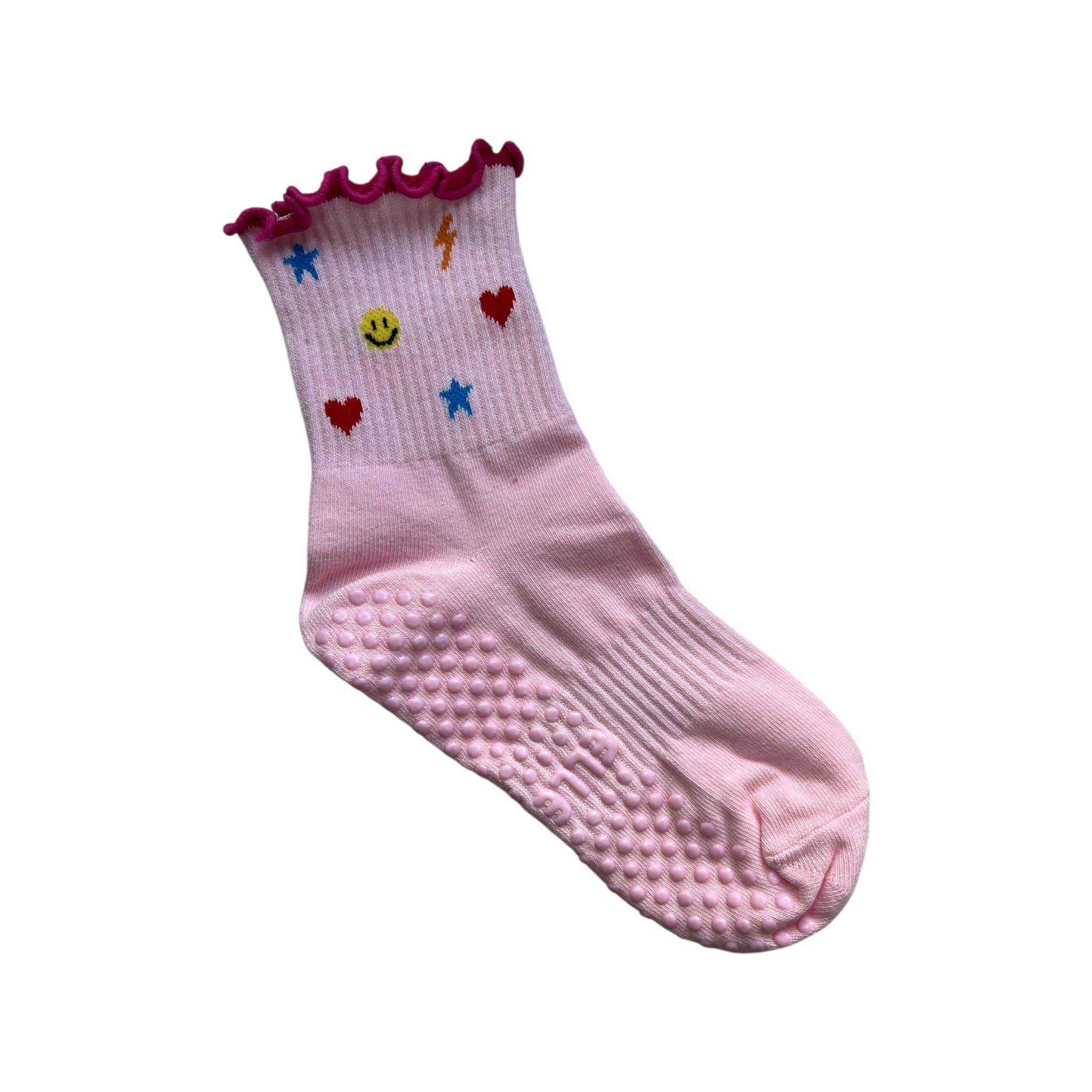 Elle Kay – wholesale Socks – Women's – Charm & ruffle ❤️ Pilates Socks1