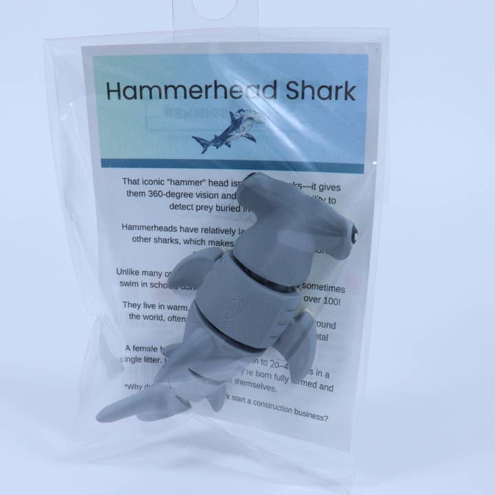 MrSpinner - Wholesale Fidget Toy - Kids - Fidget Friends Hammerhead Shark – 3D Printed Toy or Keychain