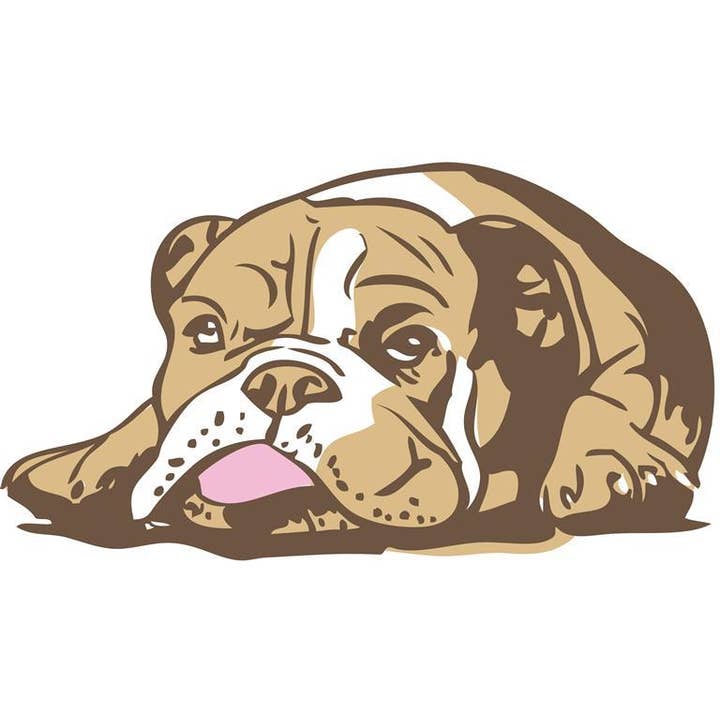 RAN-31 Bulldog, carte de vœux brune pour la vente par Rigel Paper