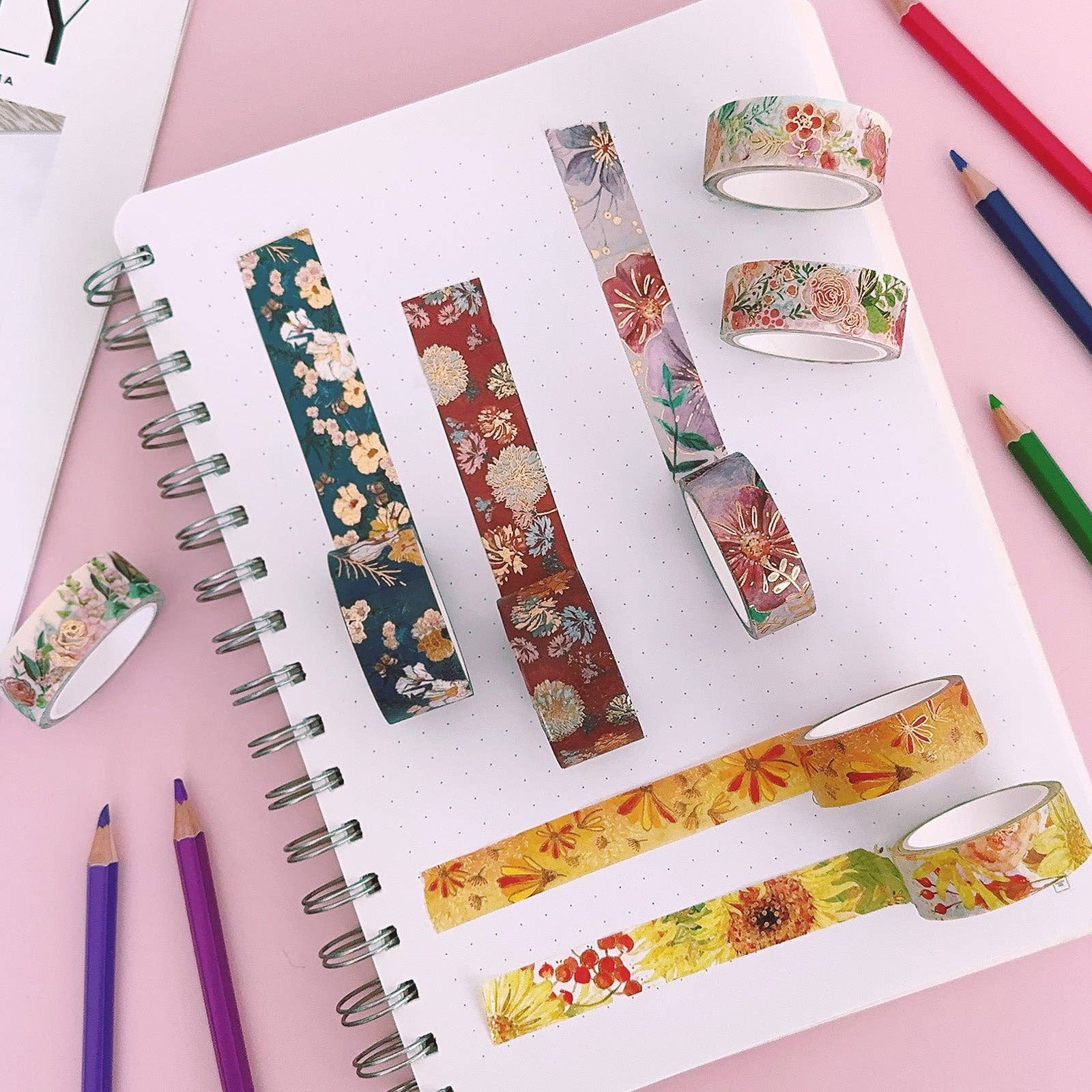 Wrapables.com - Wholesale Washi Tape - Wrapables Nature Metallic Foil Washi Tape Set4