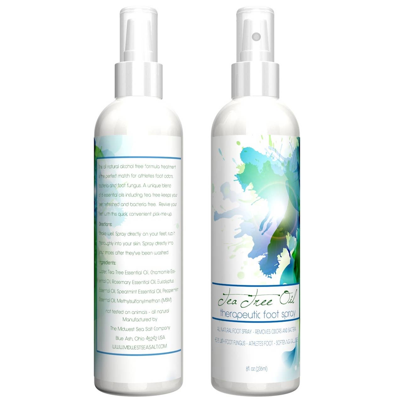 The Midwest Sea Salt Company - Wholesale Foot Cream - Tea Tree Fragrance Oil Foot Spray 8oz for Nail Fungus2