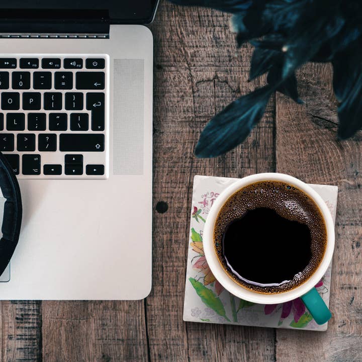 Conimar Promotions - Wholesale Coasters - Floral Essence Motif #6 Single Tumbled Tile Coaster 1