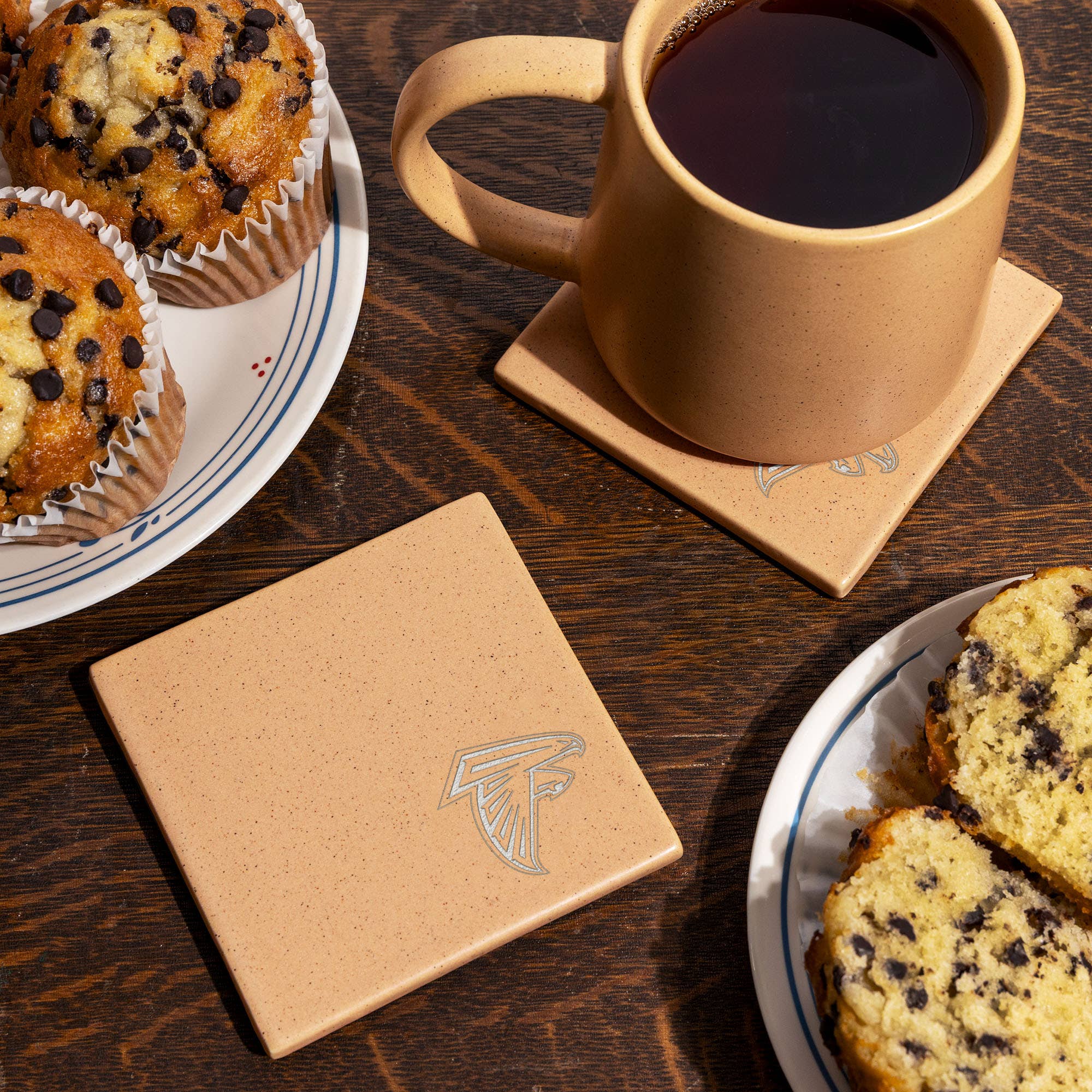 Rico Industries - Wholesale Coasters - NFL  Atlanta Falcons Sand Laser Engraved  Color Coaster2