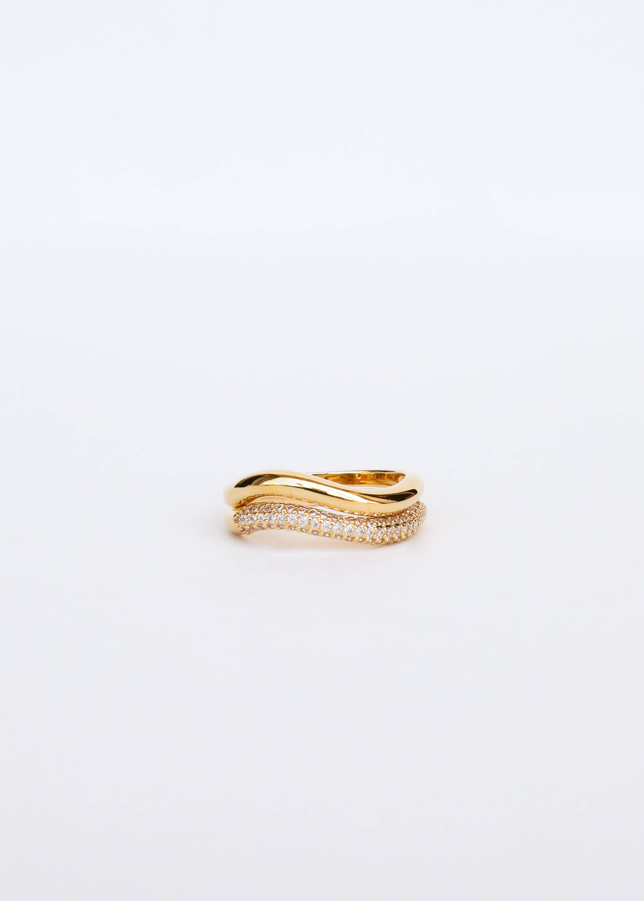JaxKelly - Wholesale Band/Stacked Ring - Gold Rings - Wave1