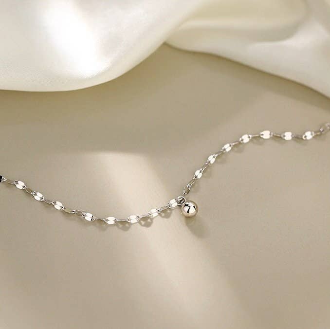 Perimade & Co. LLC - Wholesale Anklet - Dainty Ball Ankle Bracelet Anklet in 925 Sterling Silver2