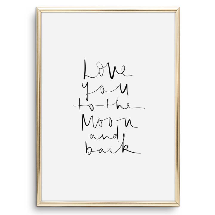 Poster 'Love you to the moon and back' für den Großhandel von Tales by Jen