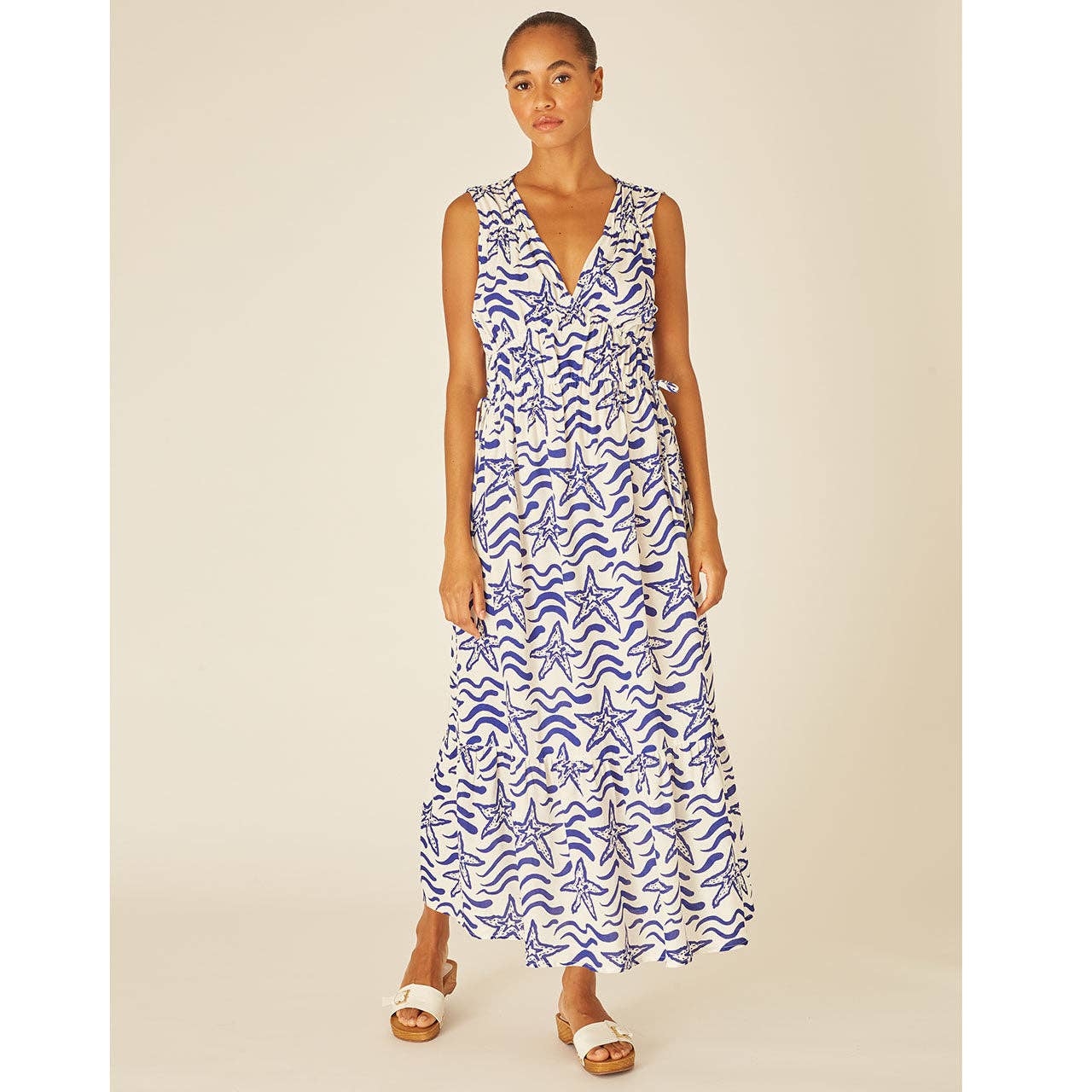 Pepaloves - Vendita all'ingrosso Vestito - Donna - ABITO BLU SCURO CON VOLANT A STELLE0