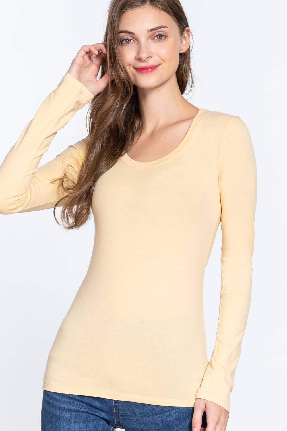 Vanilla Monkey - Wholesale Knit Top - Women's - Long Sleeve Scoop Neck Basic Top49