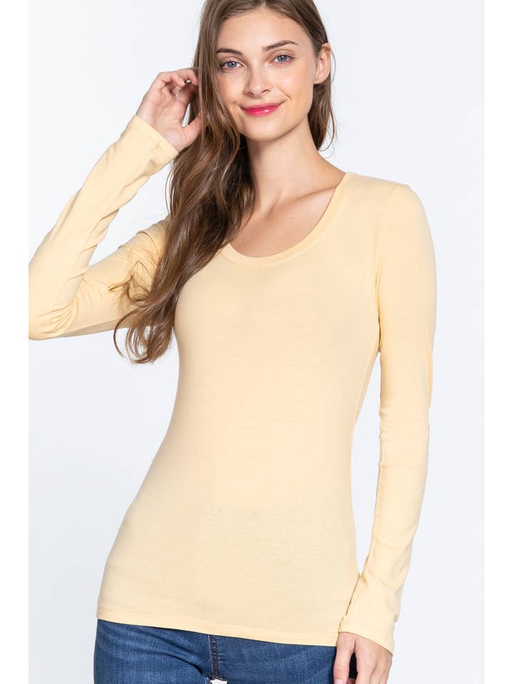 Vanilla Monkey - Wholesale Knit Top - Women's - Long Sleeve Scoop Neck Basic Top49