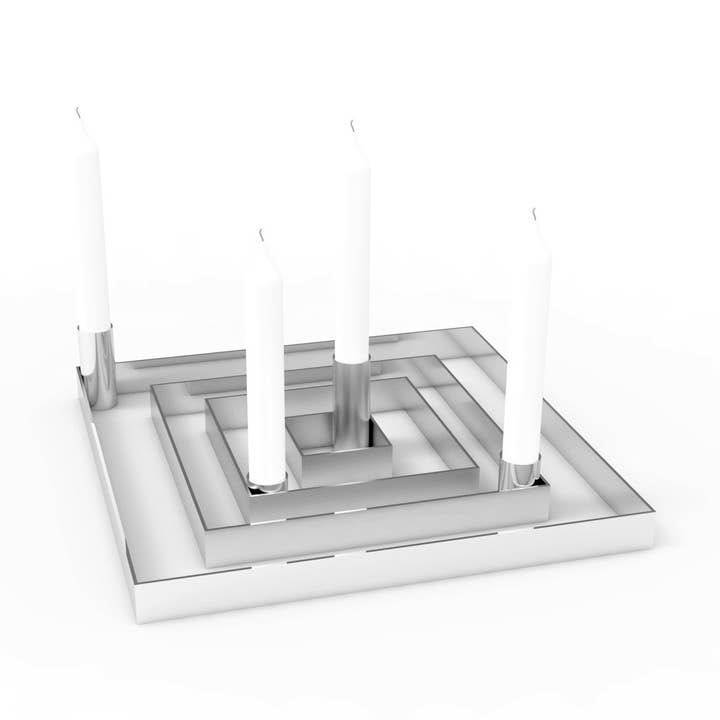 Zilveren Advents-krans - Zilveren adventskrans | Crown voor wholesale door Blue Chilli Design