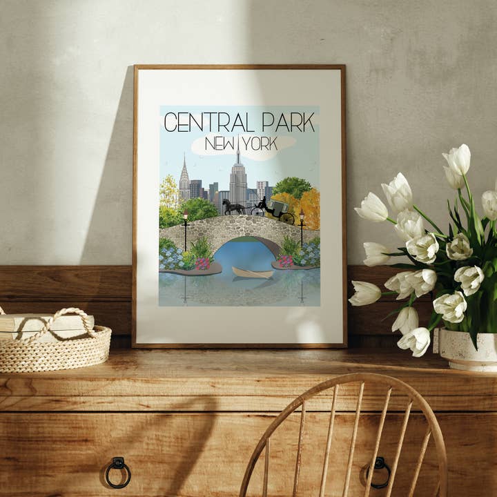 Impressão artística de Nova York - Central Park por atacado de Fox Burrow Designs