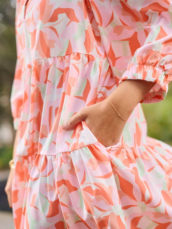 Mary Square - Wholesale Dress - Women's - Cooper Dress | Botanical Bliss White