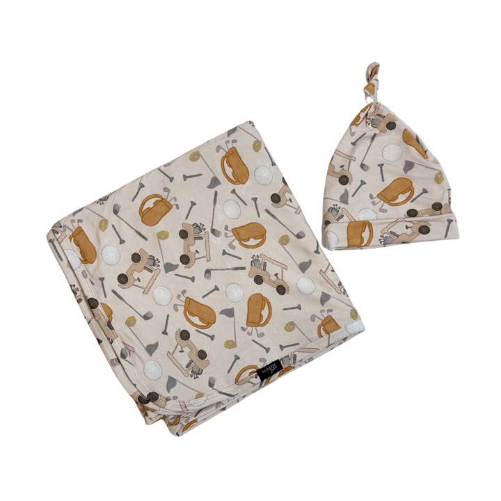 Let's Par Tee: Swaddle Set for wholesale by Scottie Belle