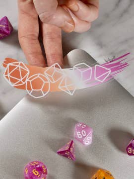 Lesbian Pride - Transparent Dice Sticker for wholesale by livelygold