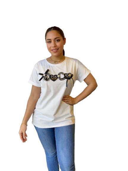 213 T-SHIRT COCO PÉROLAS OVER por atacado de MAGNVS