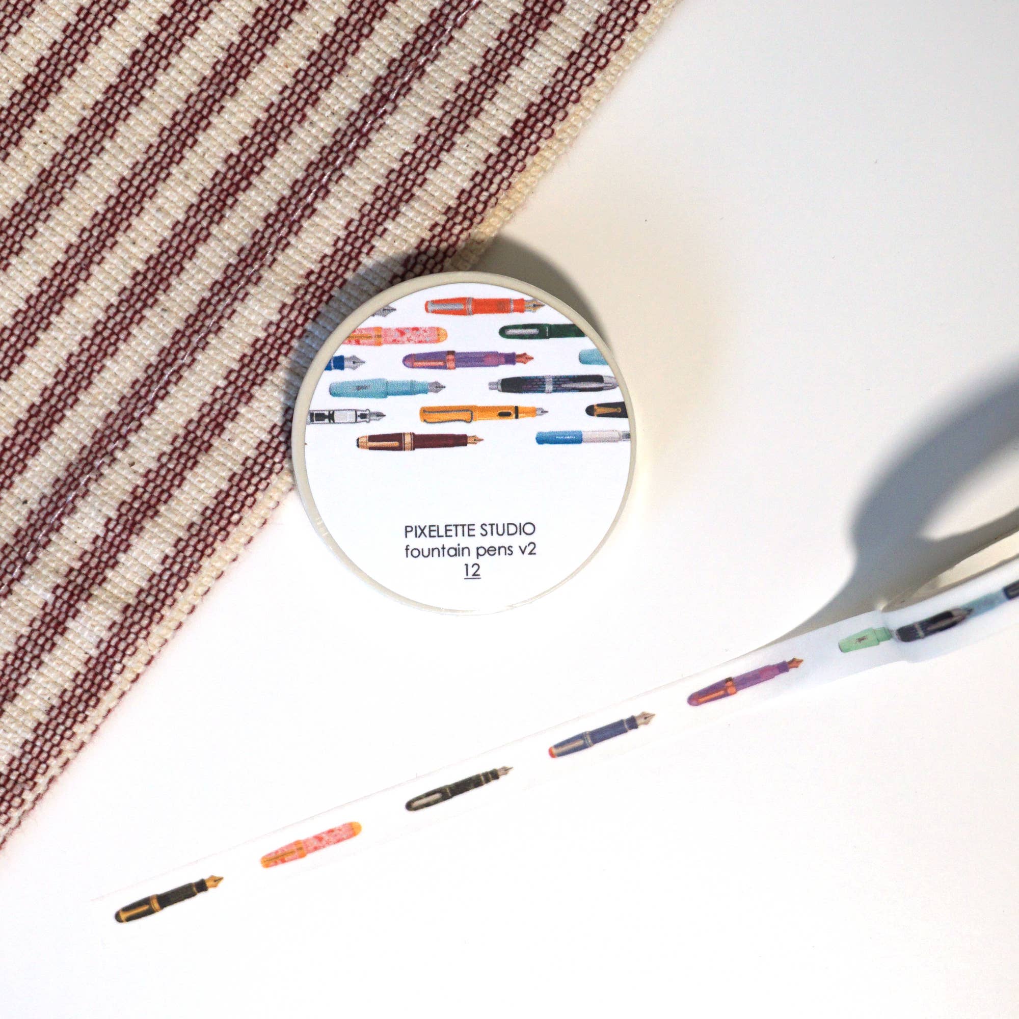 Pixelette Studio - Wholesale Washi Tape - Fountain Pens v2 Washi Tape1