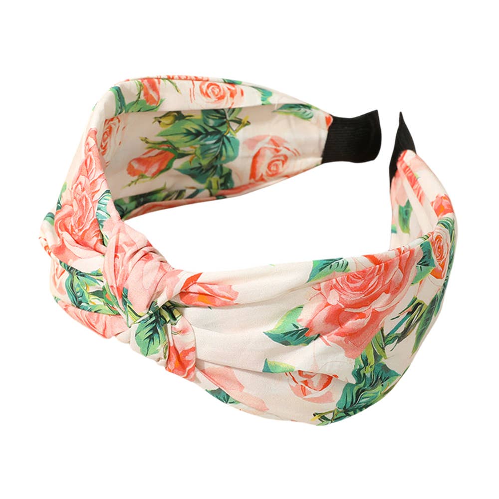 Sensibling Corp. – Engroshandel Pandebånd - Dame – Blomstertrykt knudepandebånd1
