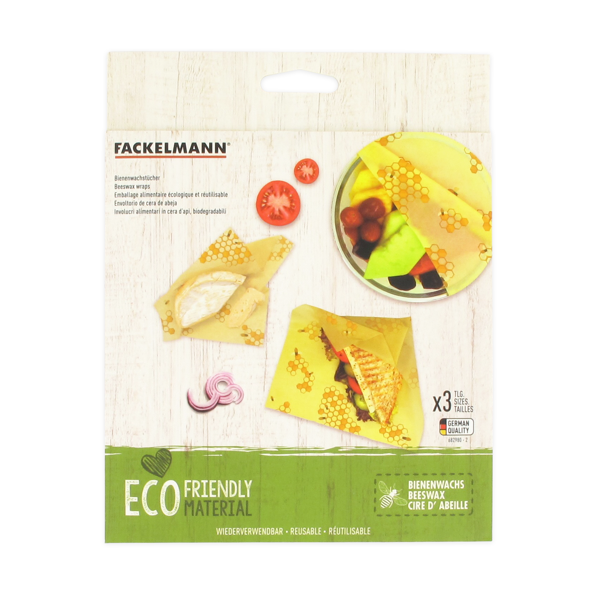 Fackelmann - Wholesale Food Storage Wrap/Bag - Eco Friendly Beeswax Set of 33
