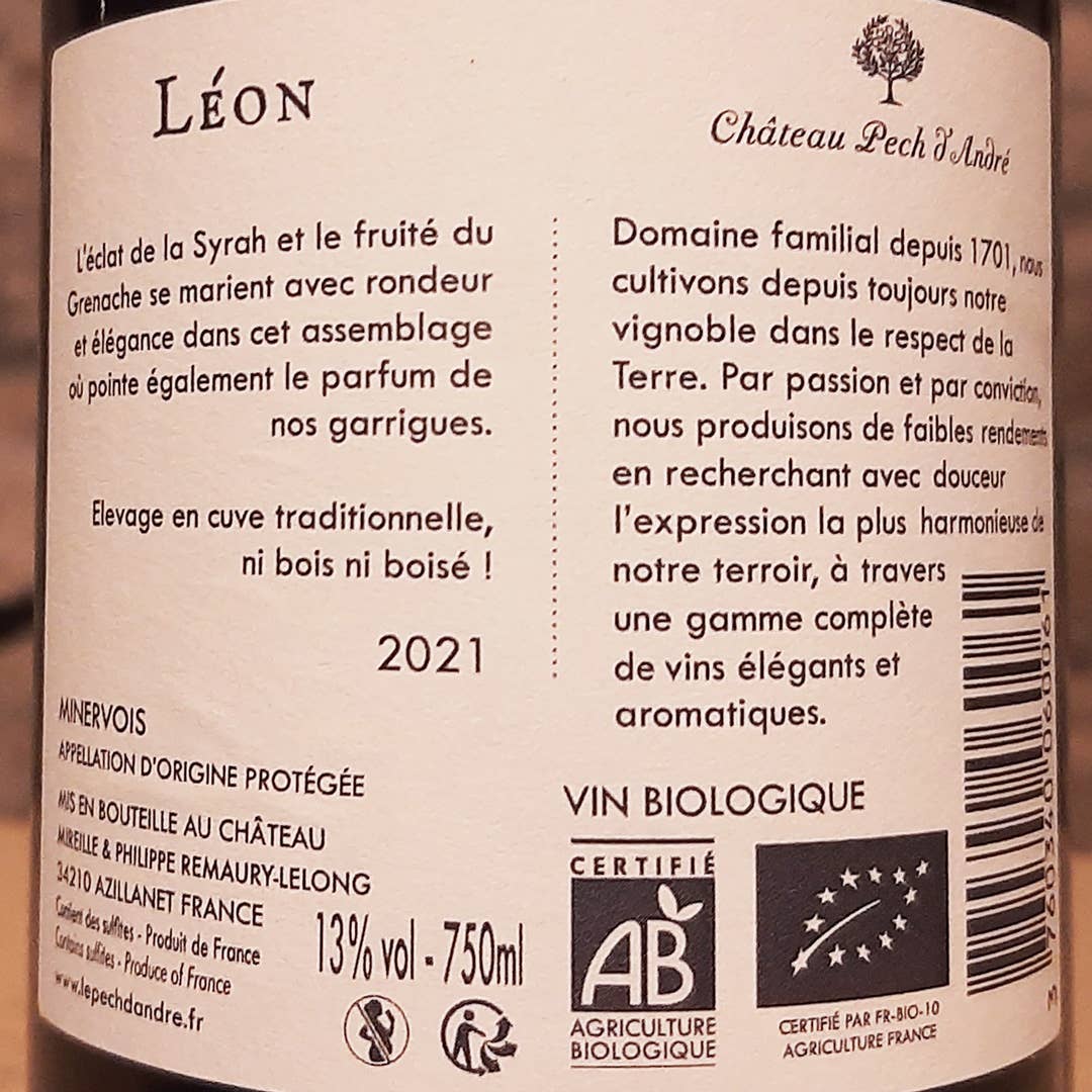 Le Pech d'André - Wholesale Red Wine - Léon (organic red wine)3