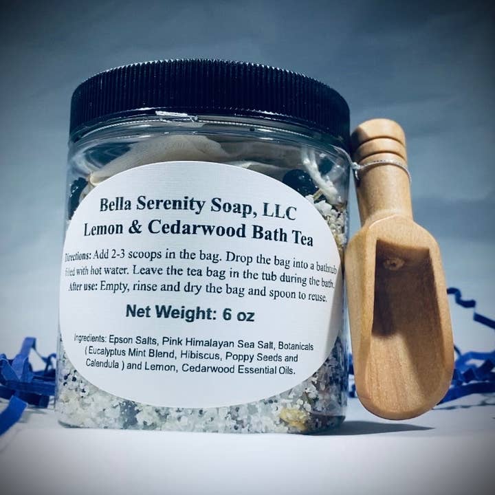 Chás de banho de limão e cedro por atacado de Bella Serenity Soaps