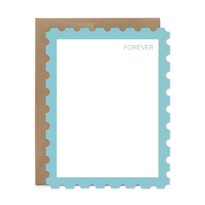 Blauwe Stansstempel Notitiekaart | Kantoorartikelen voor wholesale door The Paper + Craft Pantry