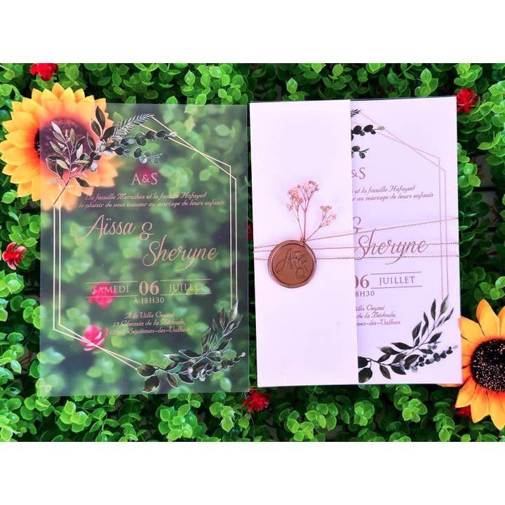 Personalized Acrylic Wedding & Quinceanera Invitations for wholesale by Faire Part Cards