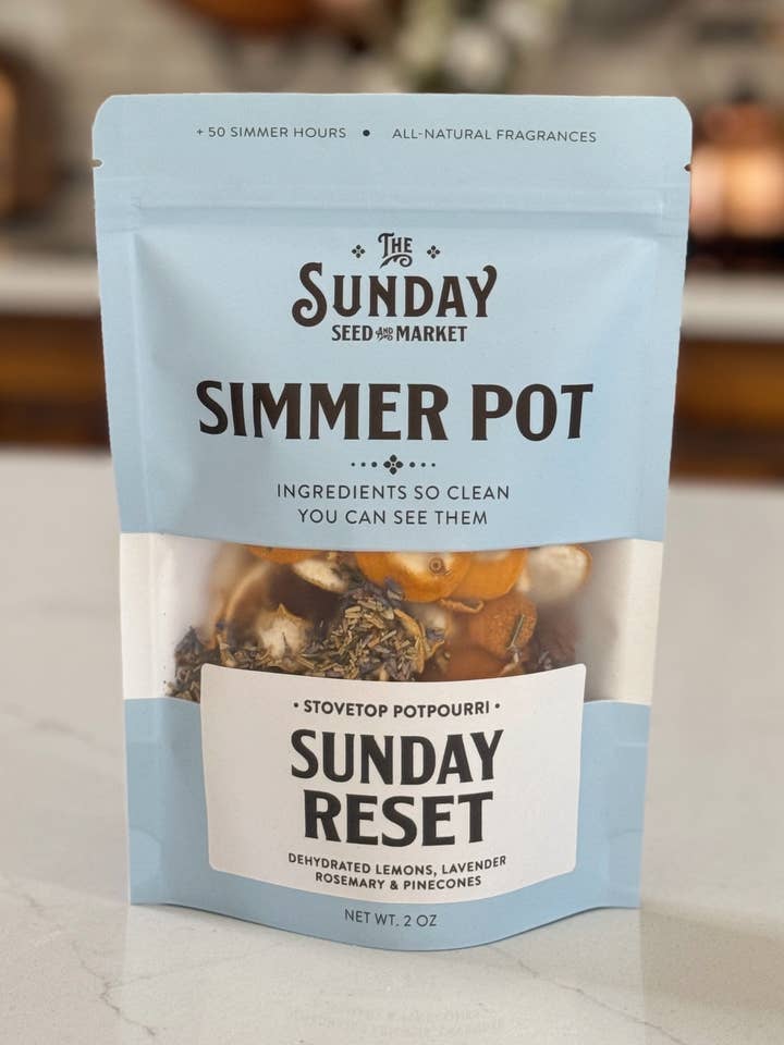 Sunday Reset Simmer Pot | Lemon Lavender Rosemary for wholesale by The Sunday Seed