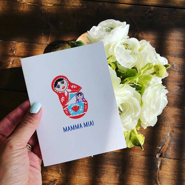 Papermain - Wholesale Baby Card - Russian Doll Baby Shower Card- Pregnancy, New Baby Babushka Card , Baby Shower Gift, Mother's Day Card