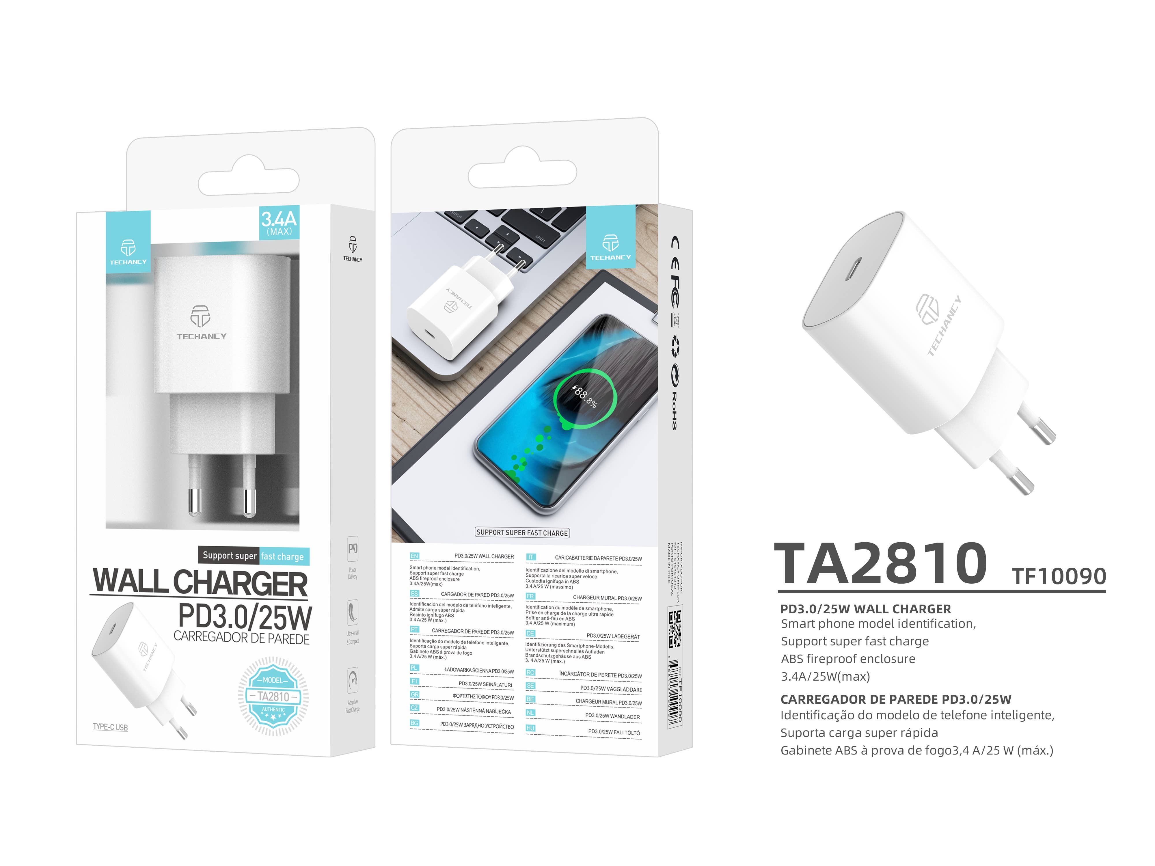 TECHANCY - Wholesale Portable Charger - TECHANCY USB C 25W PD Fast Charger Block for iPhone 14 134