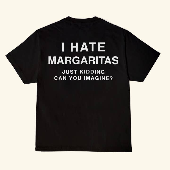 I Hate Margs Tee - Black for wholesale by Motel Margarita