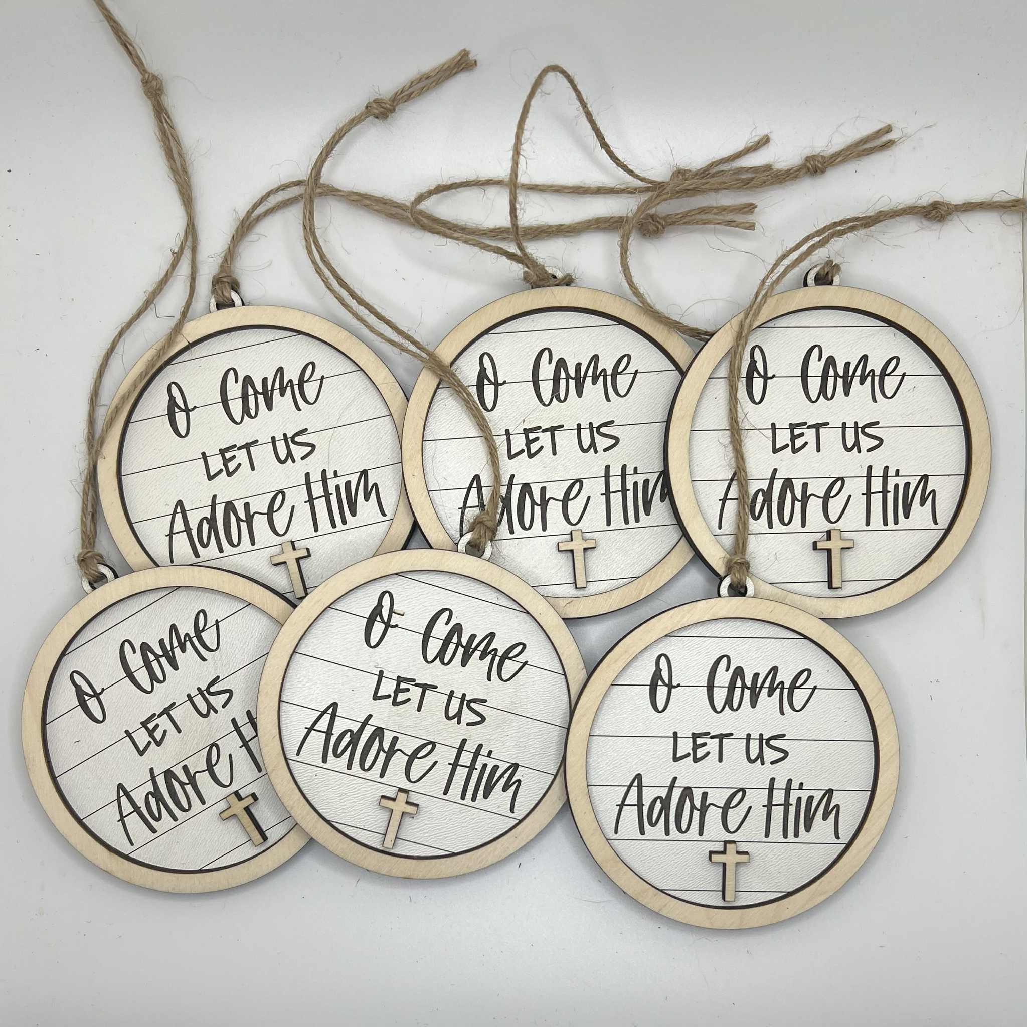 The Cracked Pig - Wholesale Ornament Set - 5 Religious Christmas Ornaments|Christian Christmas Ornament5