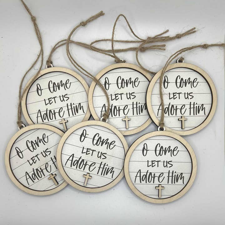 The Cracked Pig - Wholesale Ornament Set - 5 Religious Christmas Ornaments|Christian Christmas Ornament5