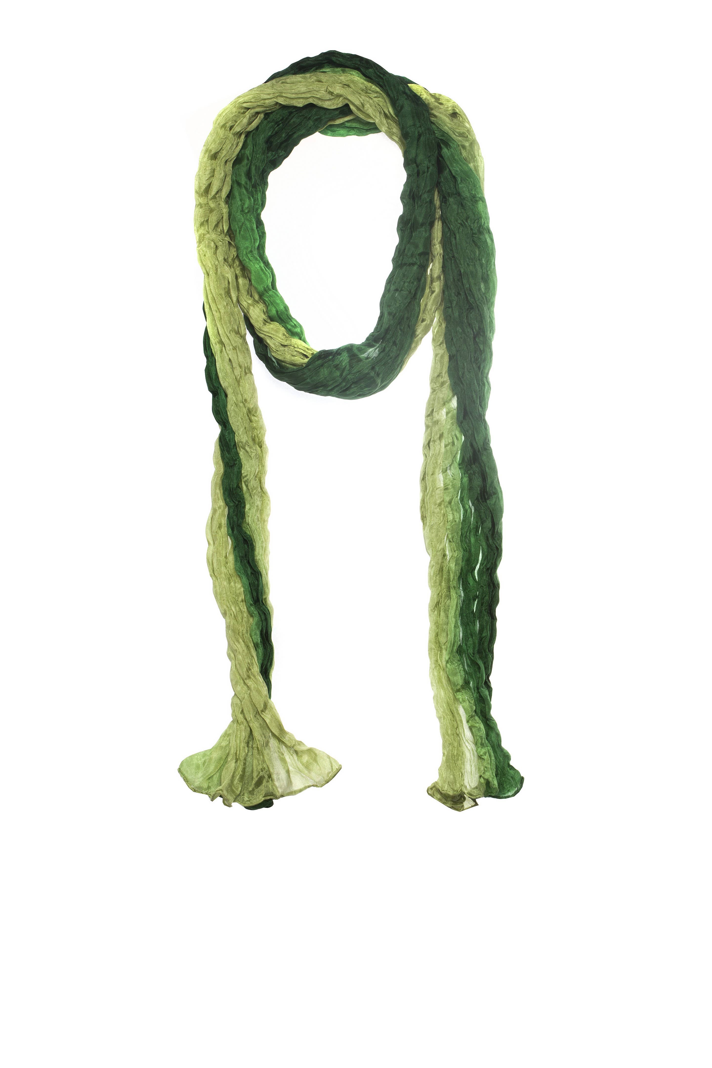 Veraluna Sustainable Clothing - Wholesale Scarf - Women's - SILK FULAR PARIS  BOSQUE Y JADE FAIR TRADE PRODUCT0