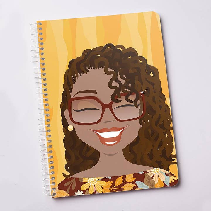 "Ms Locs Honey" Spiral Notebook for wholesale by The DynaSmiles Stationery