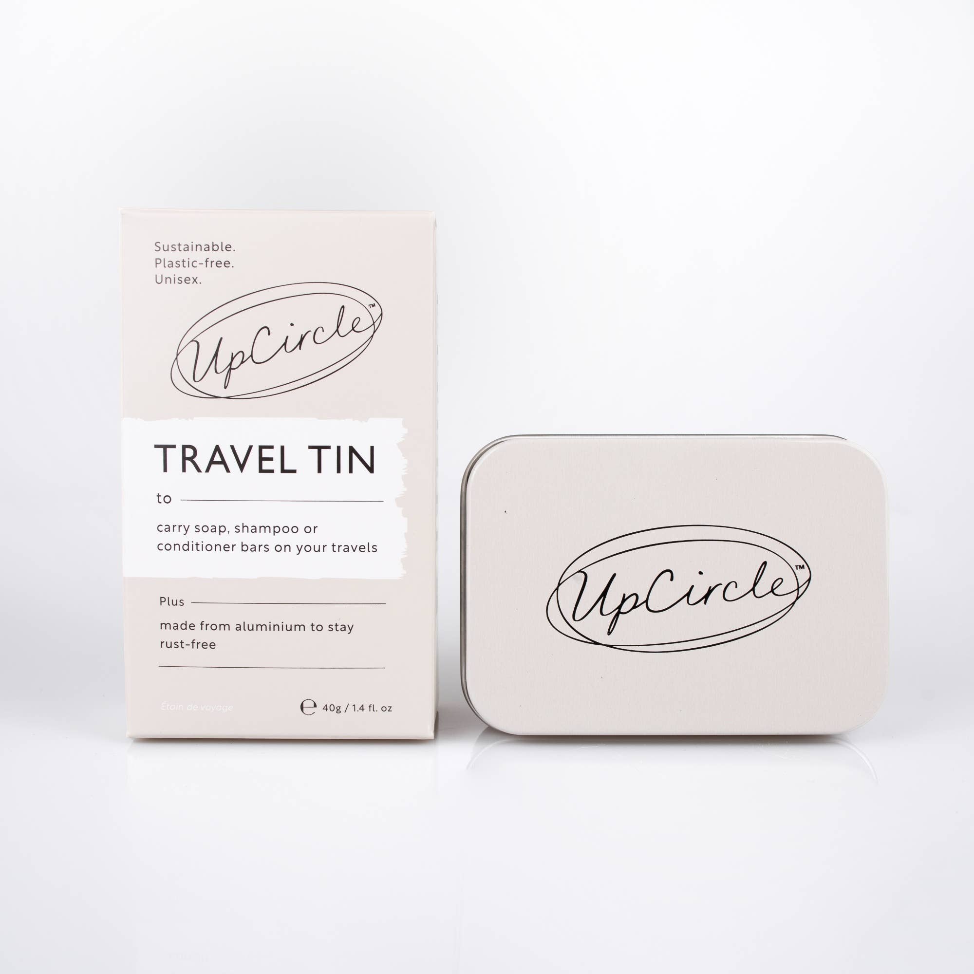 UpCircle USA - Wholesale Bar Soap - Plastic-free & rust-free Travel Soap Tin with drainage tray for holiday gifting