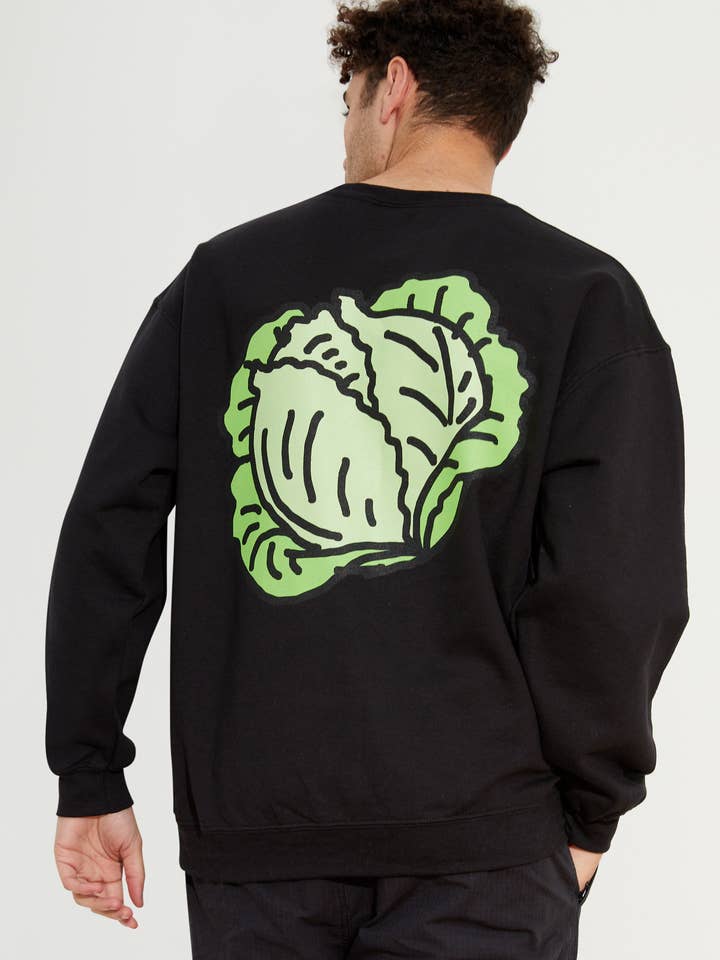 CABBAGE BLACK SWEATSHIRT for wholesale by New Love Club