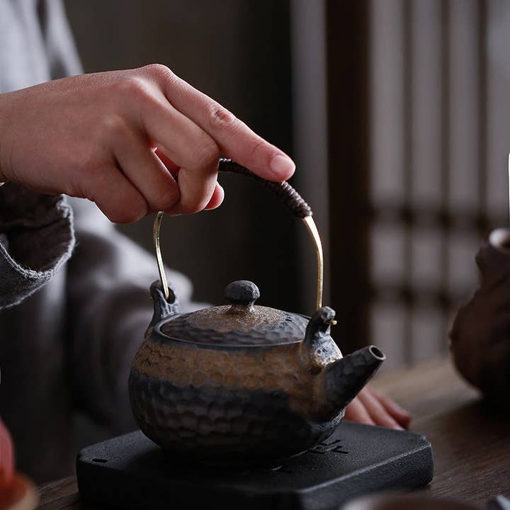 Gohobi – wholesale Tea pot – Gohobi Handmade Golden Black Large Teapot