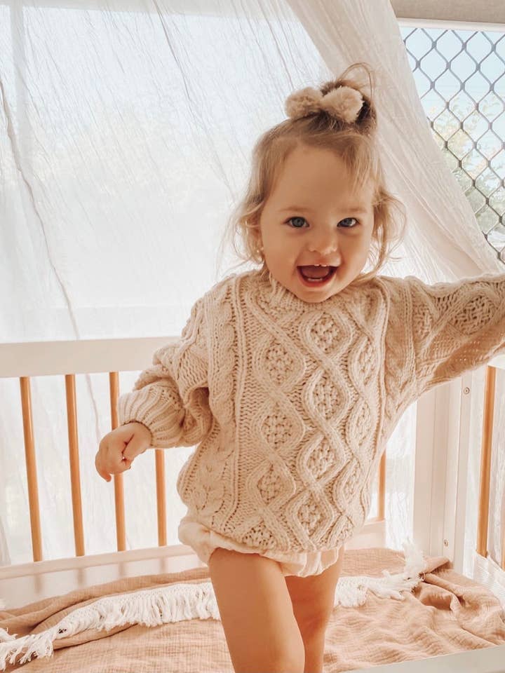 With Love for Kids - Wholesale Knitted jumper – Kids - Shaun Knitted Jumper - NOUGAT3