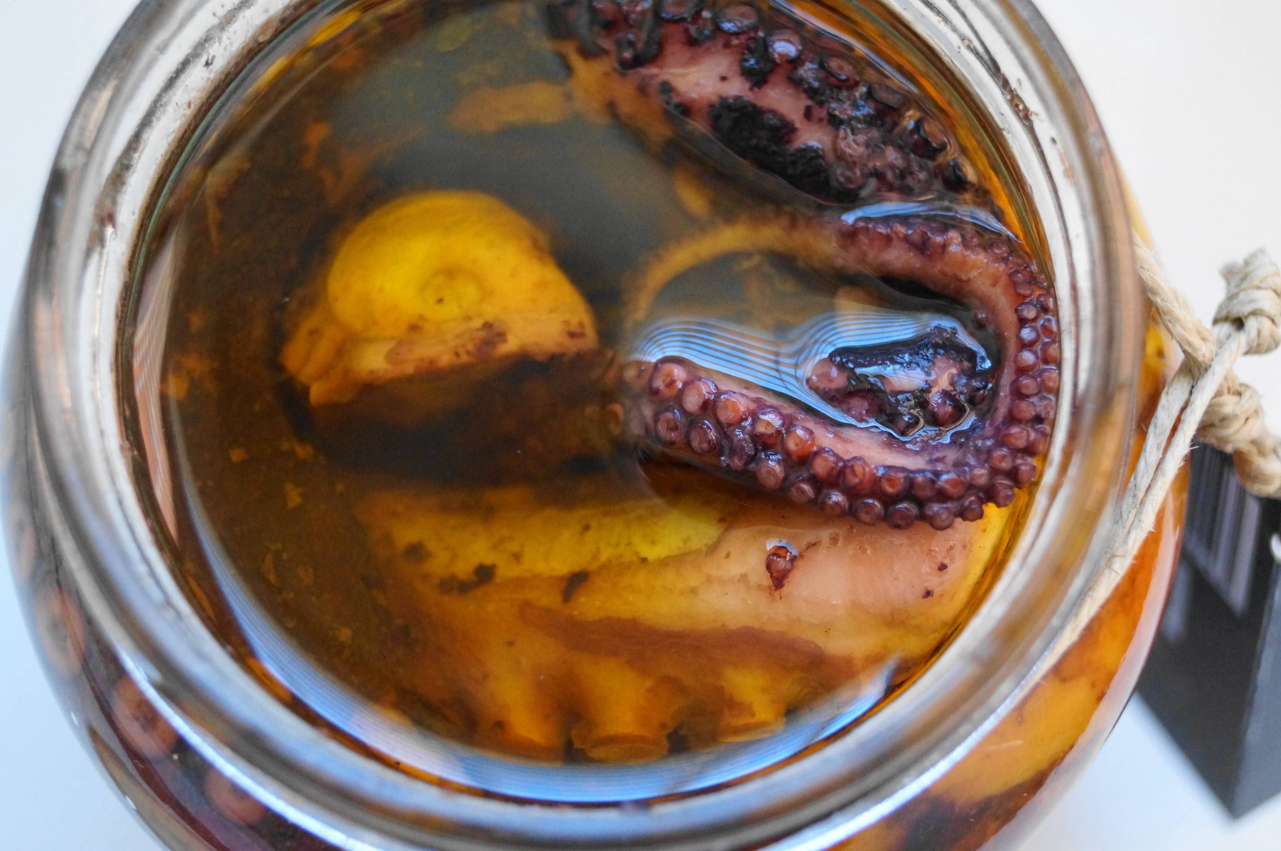 CONSERVAS LA RECETA – Großhandel Fisch/Meeresfrüchte – Oktopus nach dem Rezept in nativem Olivenöl extra, 550 g5