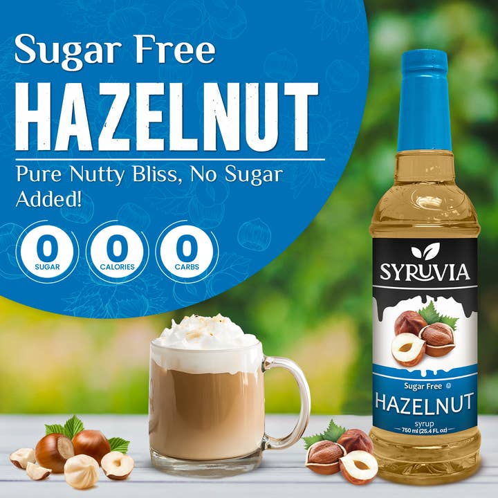 Syruvia - Wholesale Flavored Syrup - Sugar-Free Hazelnut Syrup