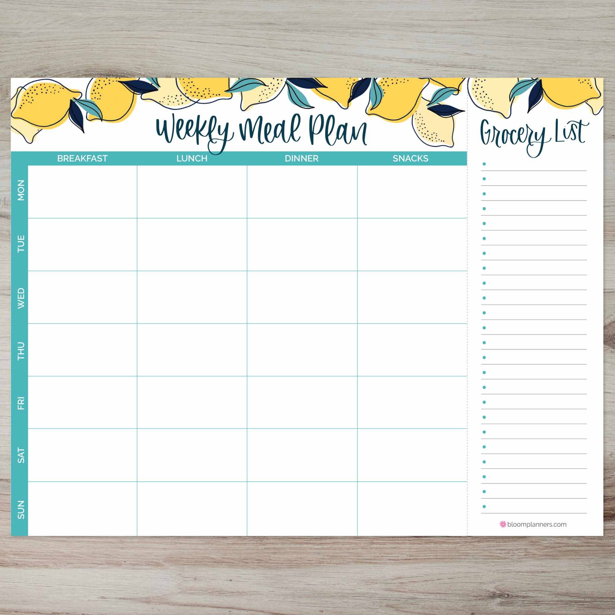 bloom daily planners - Wholesale Notepad - Horizontal Meal Planning Pad, 8.5x11 in6