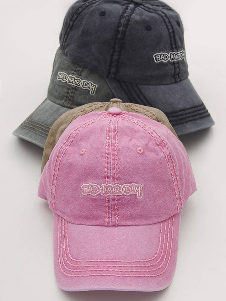 Bad Hair Day Vintage Baseball Cap-Kbvt-788 for wholesale by Hana