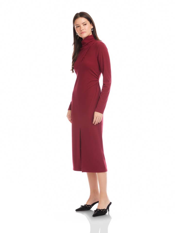 Brick F Tasha Turtleneck Midi Dress for wholesale on Faire3