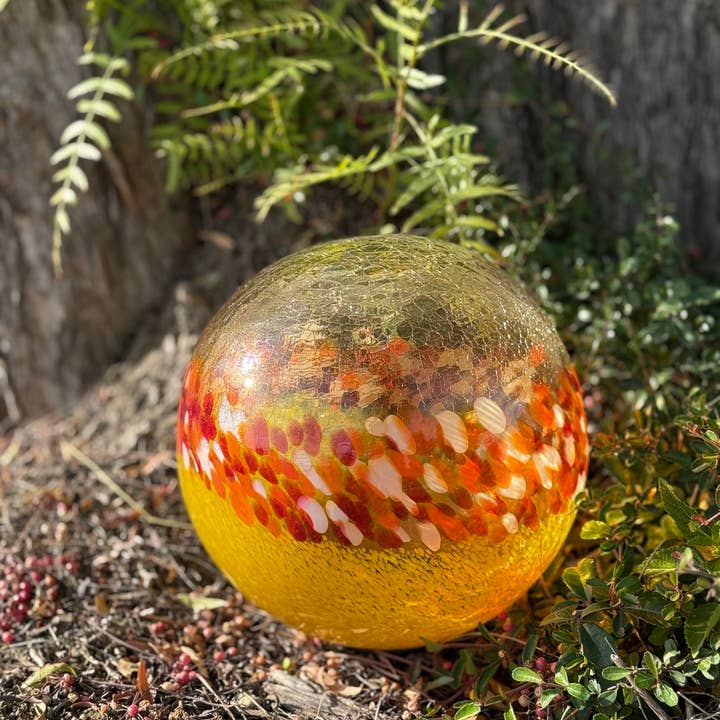 ApricotMint - Wholesale Outdoor Ornament/Decor - 10" Art Glass Solar LED Orb6