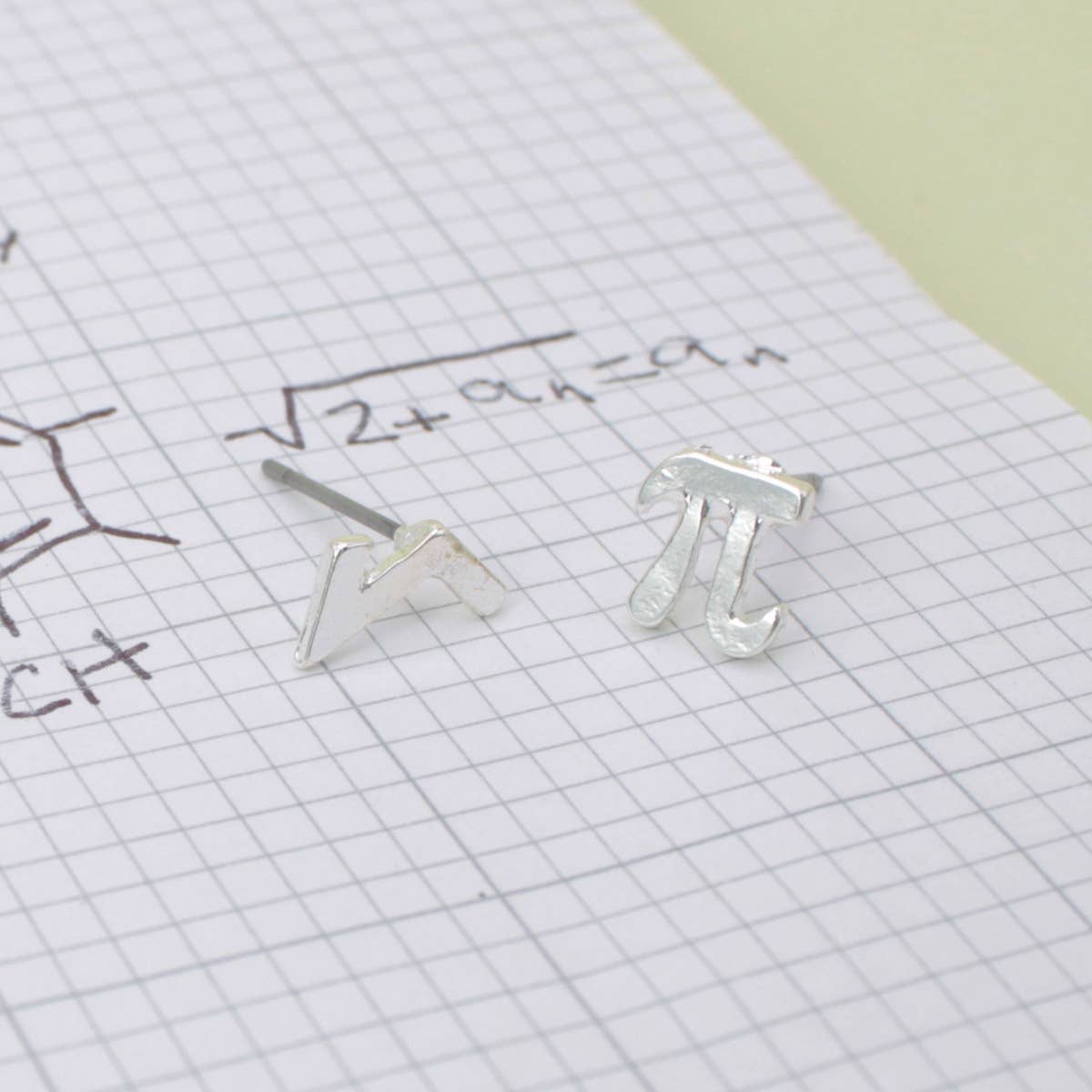 ZAD - Wholesale Stud/Post Earrings - Silver Math Signs Post Earring3
