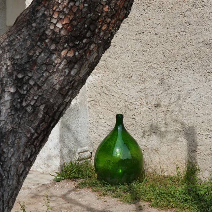 Petit truc – Großhandel Vasen – Damigiana 54-Liter-Glasgefäß - grün - 54 Liter - groß