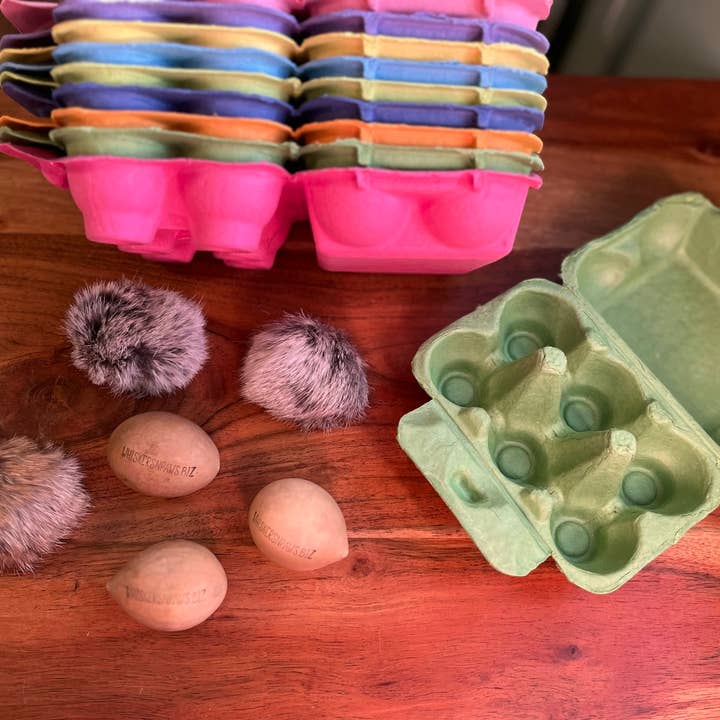 Whiskers 'n Paws Unique Pet Gifts, LLC - Wholesale Pet Toy - Cat - Carton of Rabbit Fur Balls/Egg Shaped Gourds (RFBESG-079)1